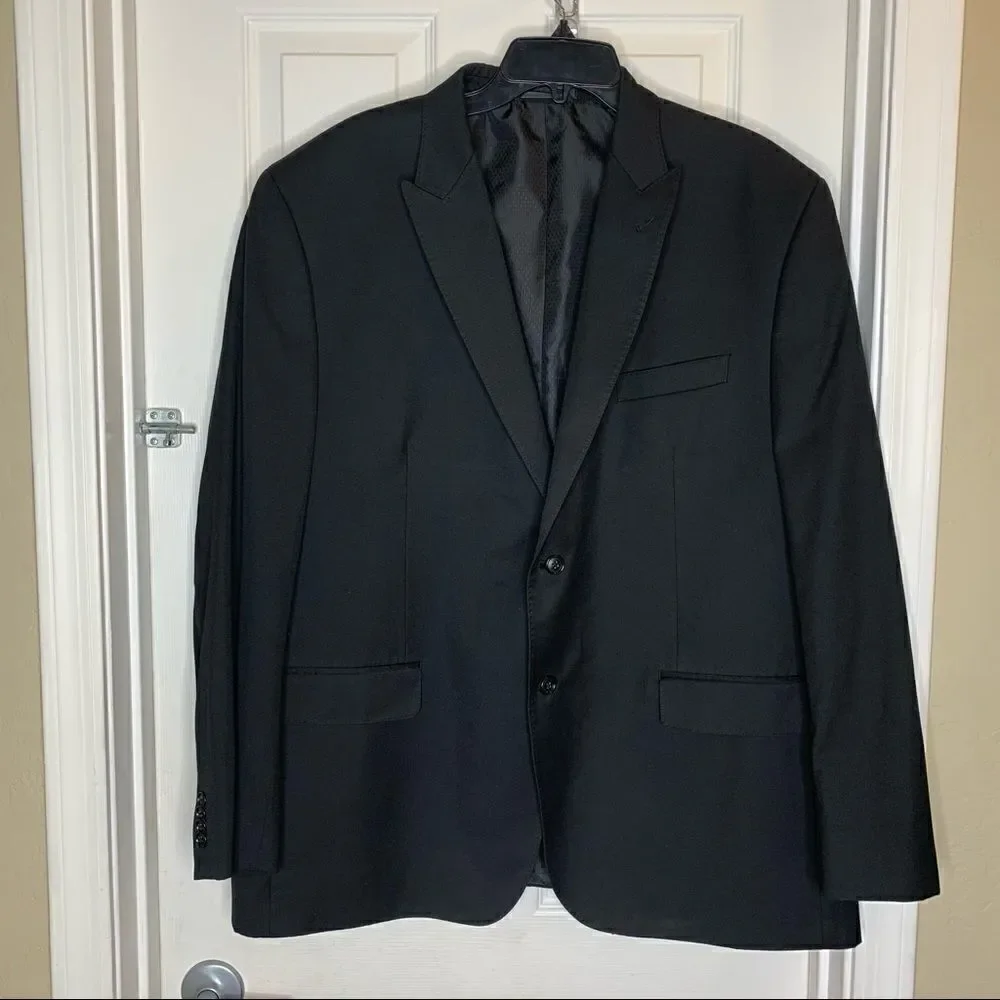 Sean John Black Two Button Sports Jacket Size 48R